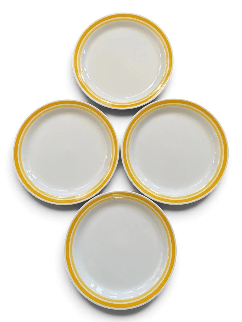 Vintage corelle citrus pattern plates, set of 4, 8.5 inch diameter lunch plates